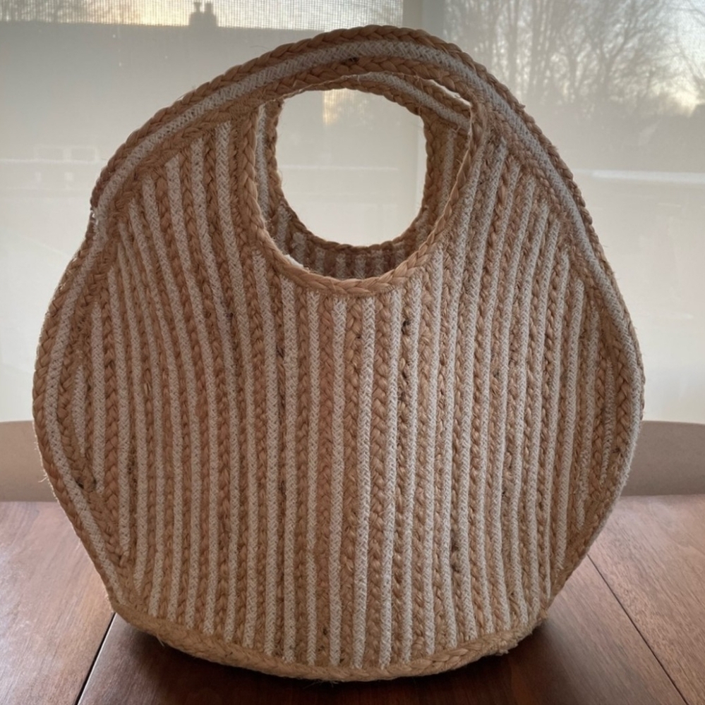 Shiraleah Chicago Cotton Jute Tote Bag